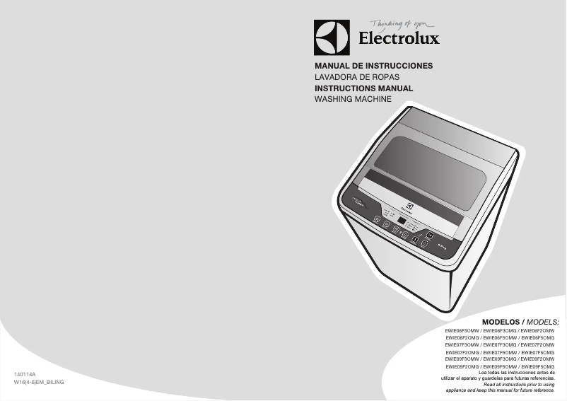 Page n°1 - Manuel utilisateur Electrolux EWIE06F5OMG