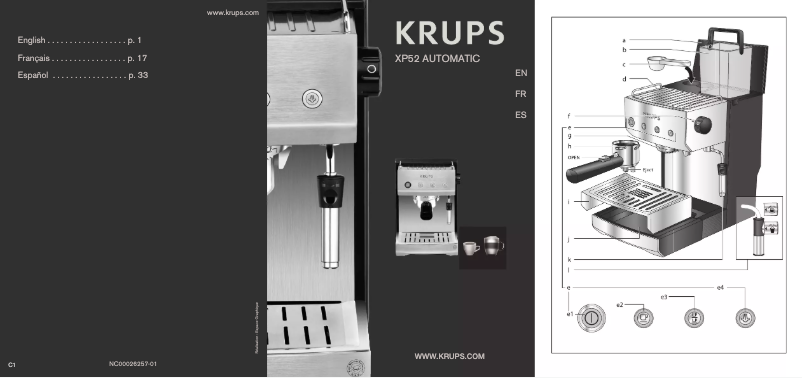 Image de la première page du manuel de l'appareil XP5280
