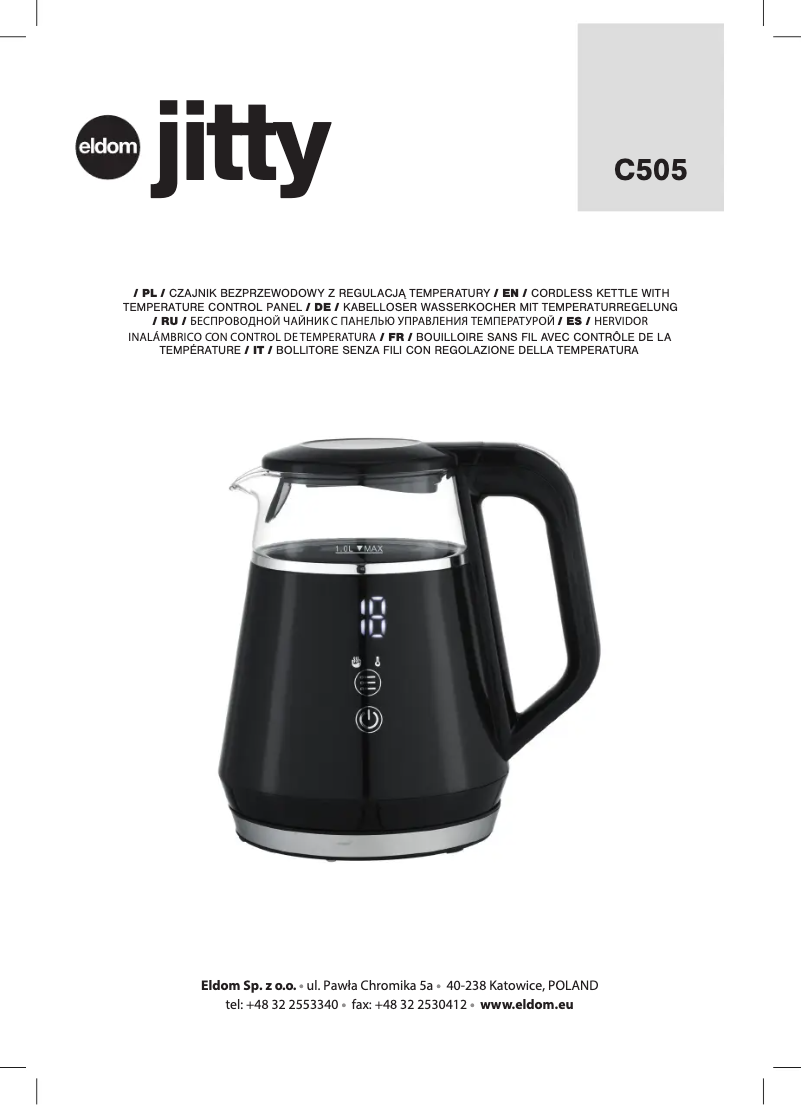 Page n°1 - Manuel utilisateur Eldom JITTY C505