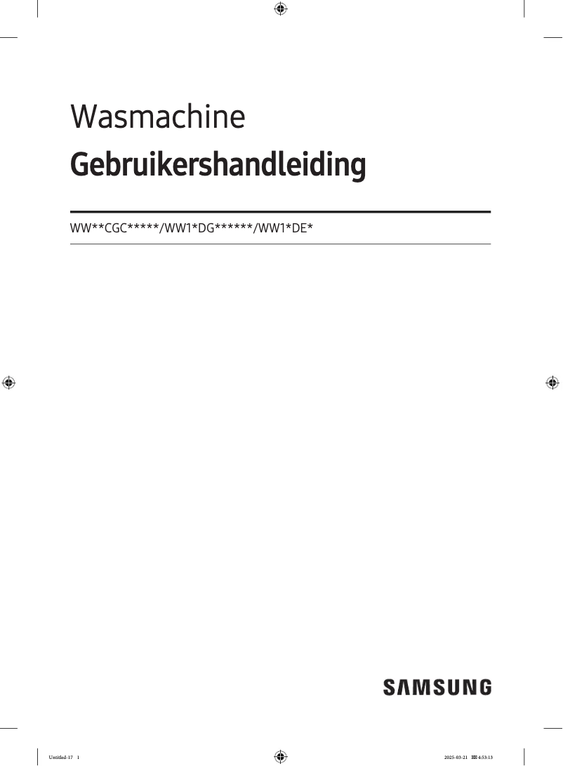 Page 1 de la notice Manuel utilisateur Samsung WW81CGC04AAH