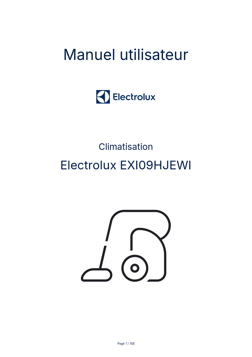 Image de la première page du manuel de l'appareil EXI09HJEWI