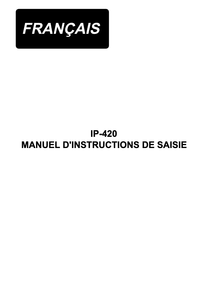 Page n°1 - Manuel utilisateur Juki AMS-251