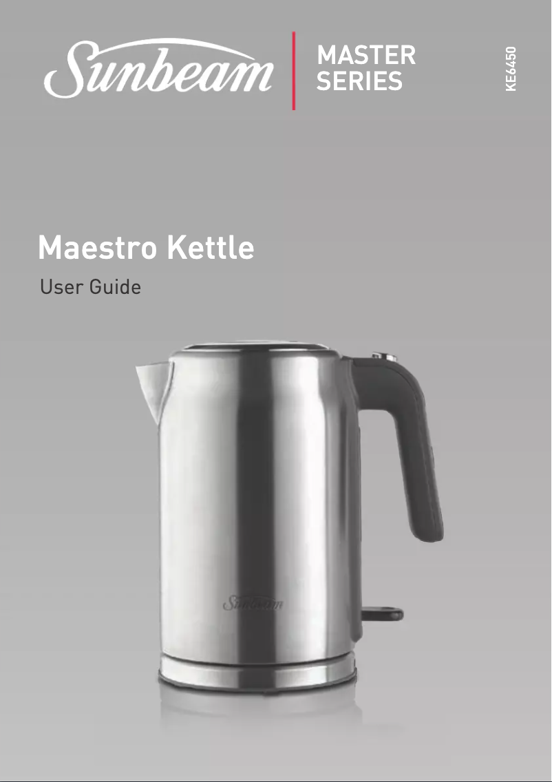 Page n°1 - Manuel utilisateur Sunbeam KE6451