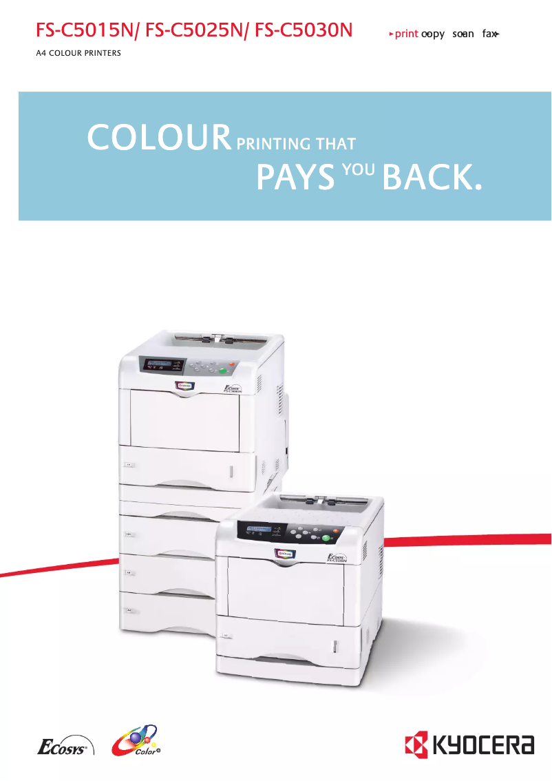 Page n°1 - Brochure Kyocera FS-C5015N