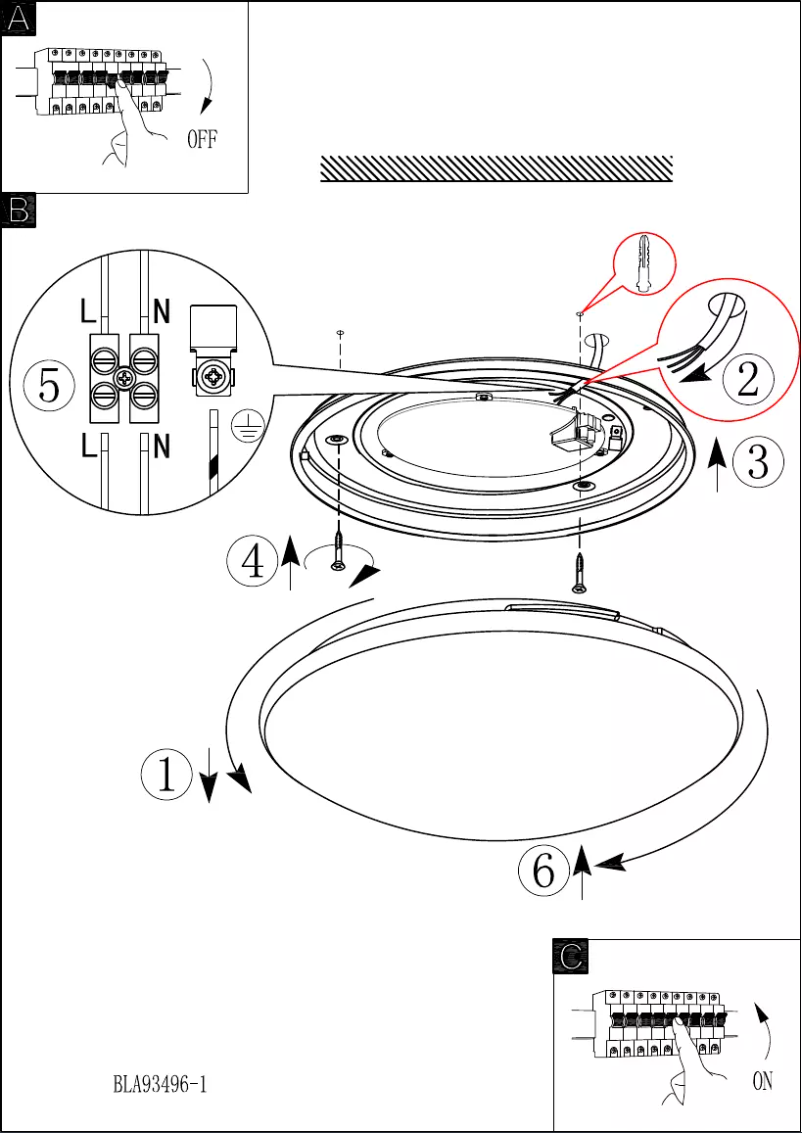 Page 1 de la notice Manuel utilisateur Eglo Manilva
