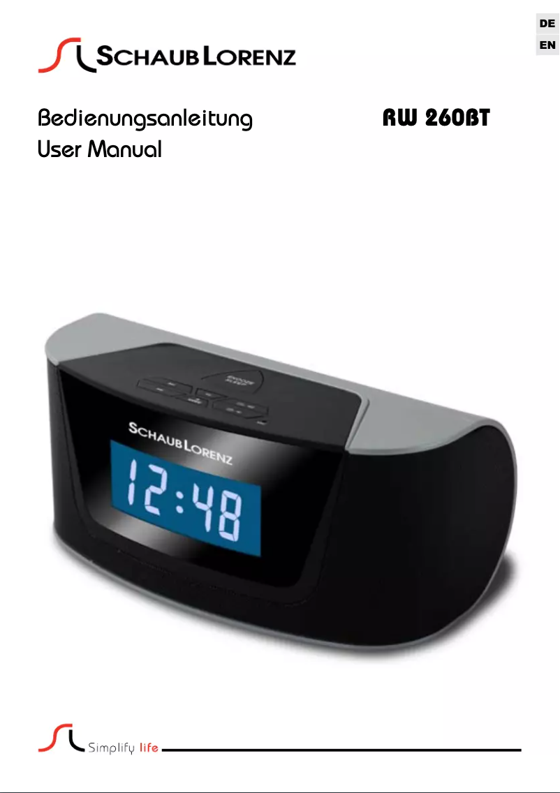 Image de la première page du manuel de l'appareil RW 260BT