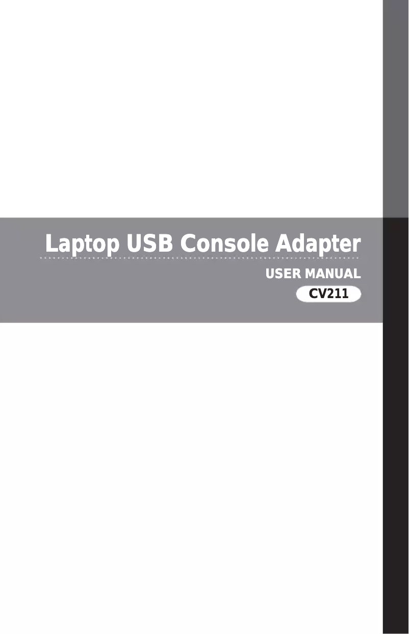 Image de la première page du manuel de l'appareil CV211CP