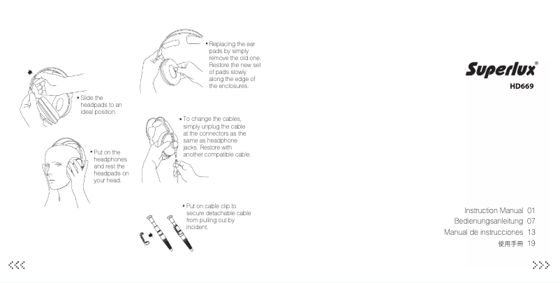 Image de la première page du manuel de l'appareil HD669