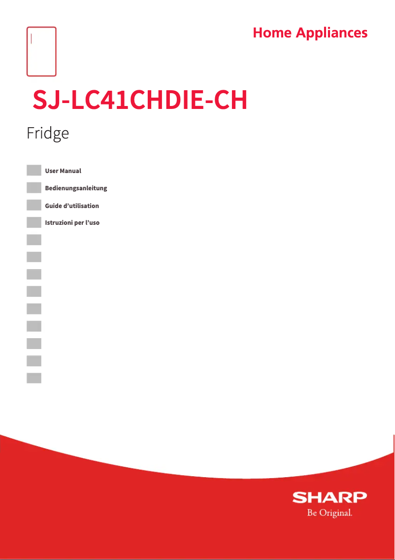 Image de la première page du manuel de l'appareil SJ-LC41CHDIE-CH