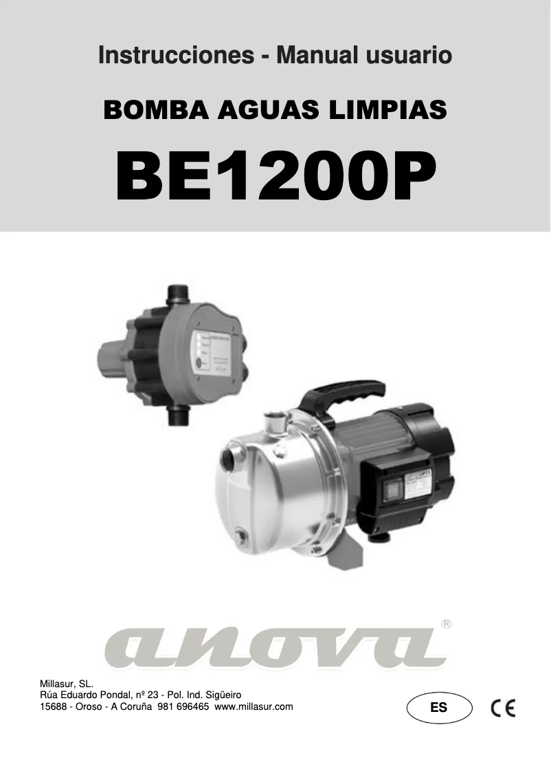 Image de la première page du manuel de l'appareil BE1200P