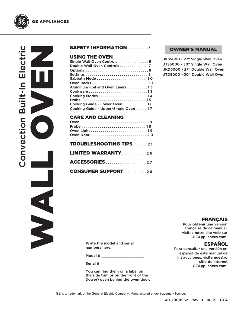 Image de la première page du manuel de l'appareil JKD5000DNBB