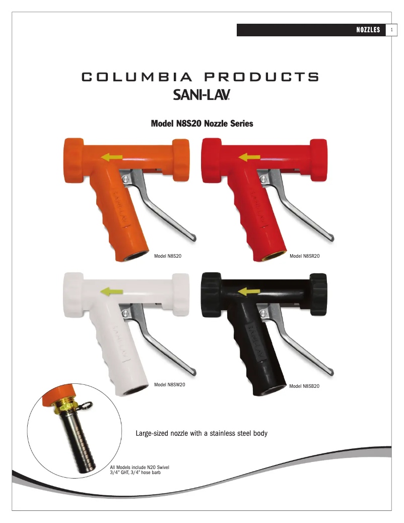 Page 1 de la notice Manuel utilisateur Sani-Lav N8SW20