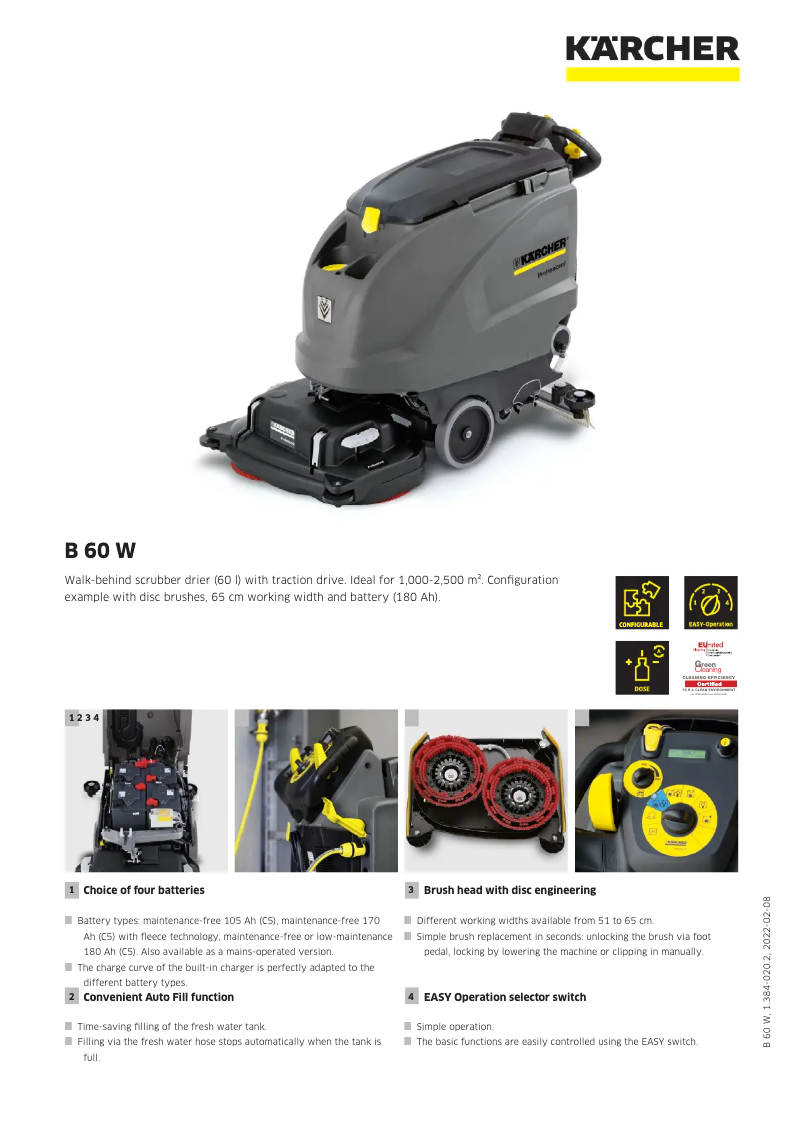 Image de la première page du manuel de l'appareil B 60 W