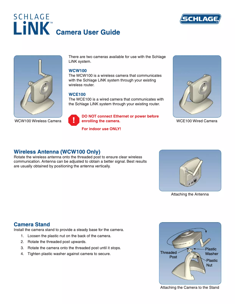 Page n°1 - Manuel utilisateur Schlage WCW100