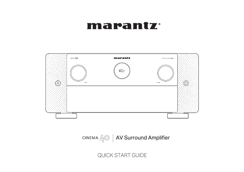 Página 1 del manual Guía de inicio rápido Marantz Cinema 40