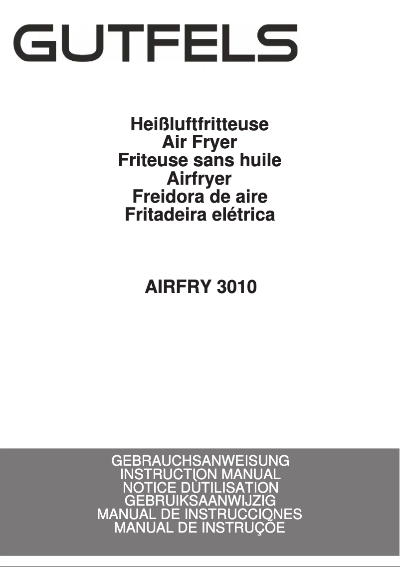 Page 1 de la notice Manuel utilisateur Exquisit AIRFRY 3010