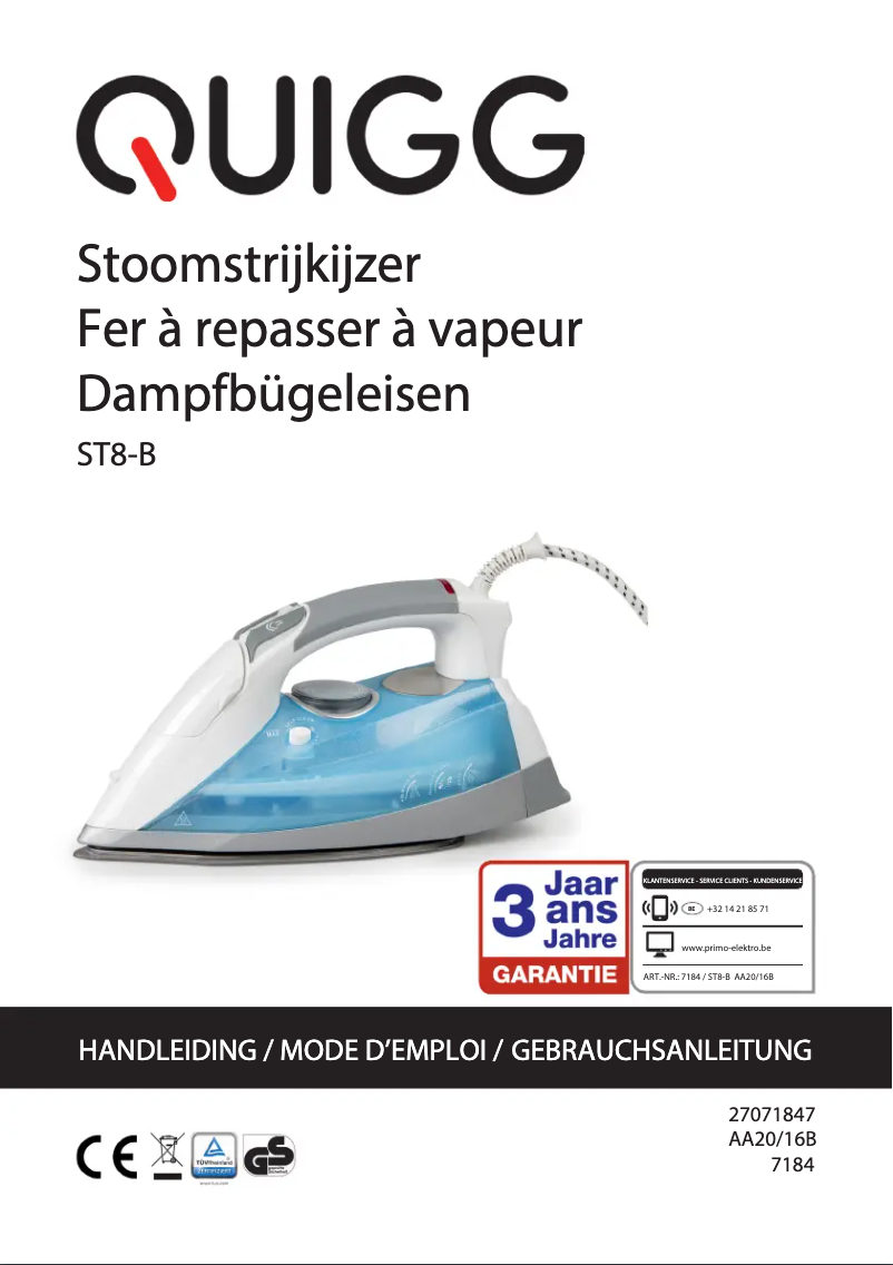 Image de la première page du manuel de l'appareil ST8