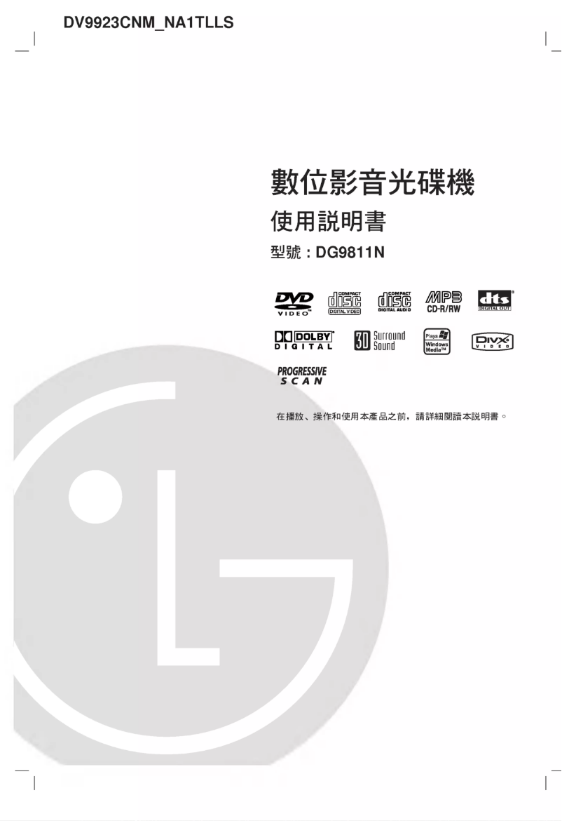 Page 1 de la notice Manuel utilisateur LG DV9923N