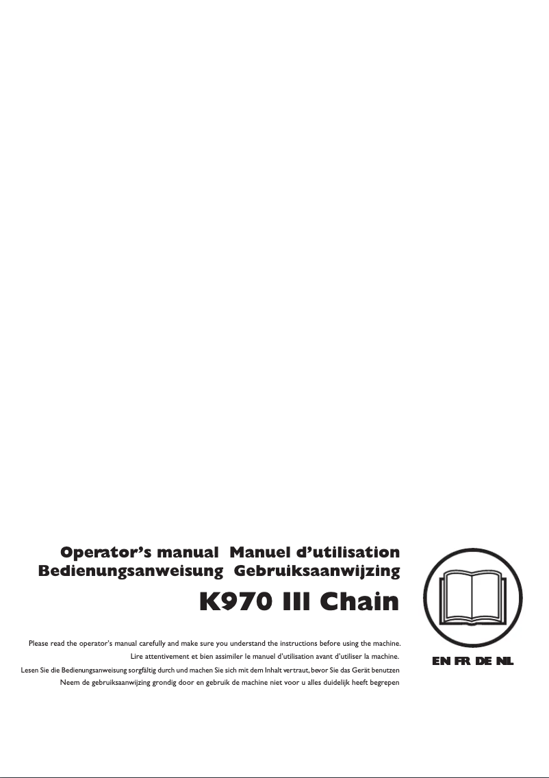 Image de la première page du manuel de l'appareil K 970 Chain