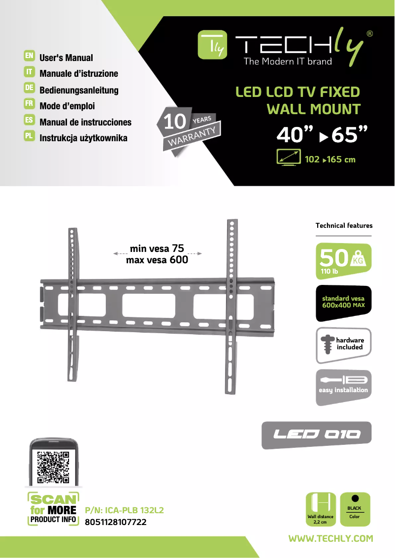 Image de la première page du manuel de l'appareil ICA-PLB 132L2