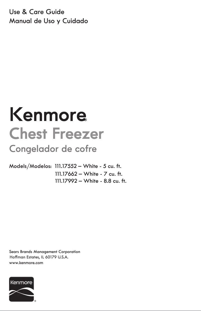 Page 1 de la notice Manuel utilisateur Kenmore 111.17662