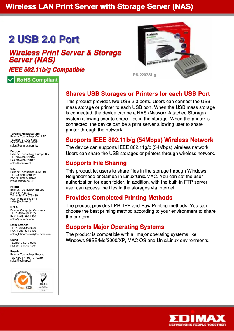 Image de la première page du manuel de l'appareil PS-2207SUg