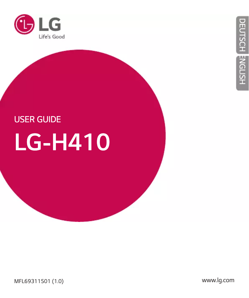 Page 1 de la notice Manuel utilisateur LG Wine Smart H410 