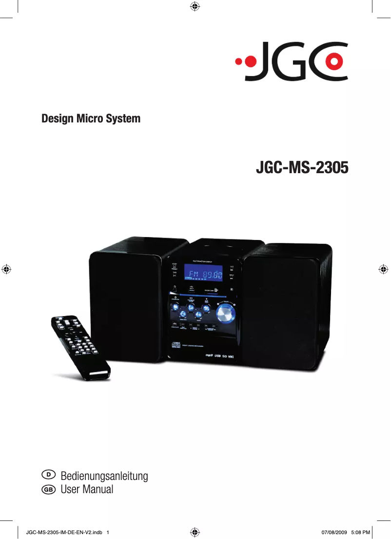 Image de la première page du manuel de l'appareil MS-2305