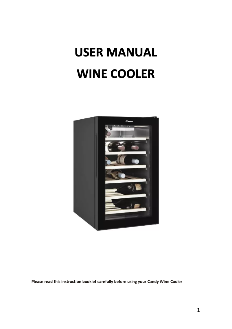 Page 1 de la notice Manuel utilisateur Candy CWCEL 210
