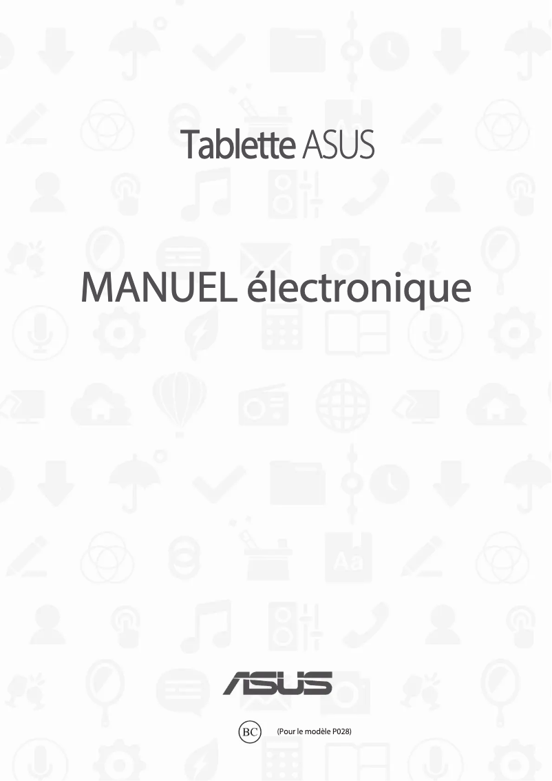 Image de la première page du manuel de l'appareil ZenPad 10 Z301M