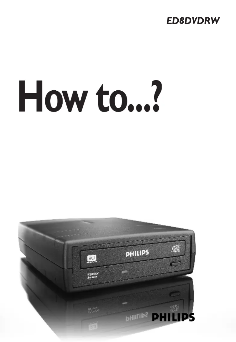 Page n°1 - Manuel utilisateur Philips ED8DVDRW