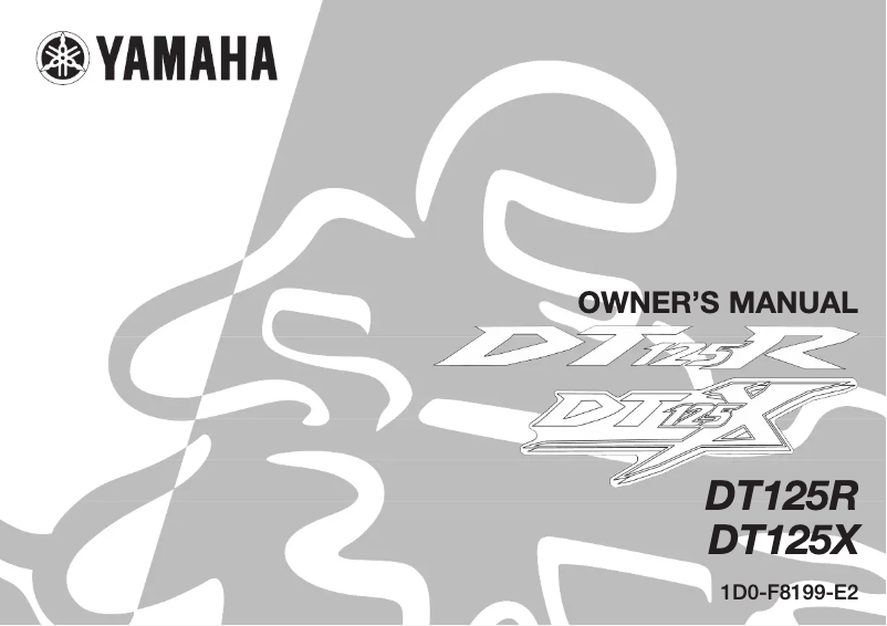 Page n°1 - Manuel utilisateur Yamaha DT125X (2004)