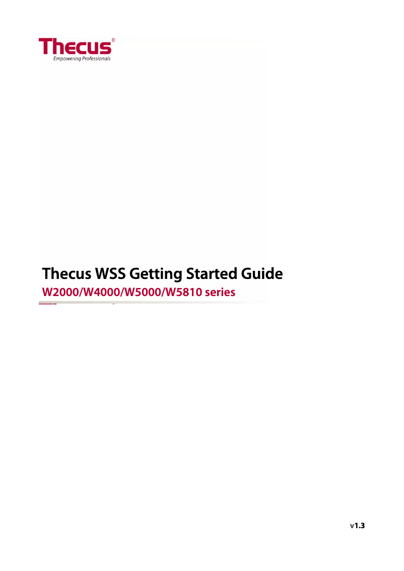 Imagen de la primera página del manual del dispositivo W5810