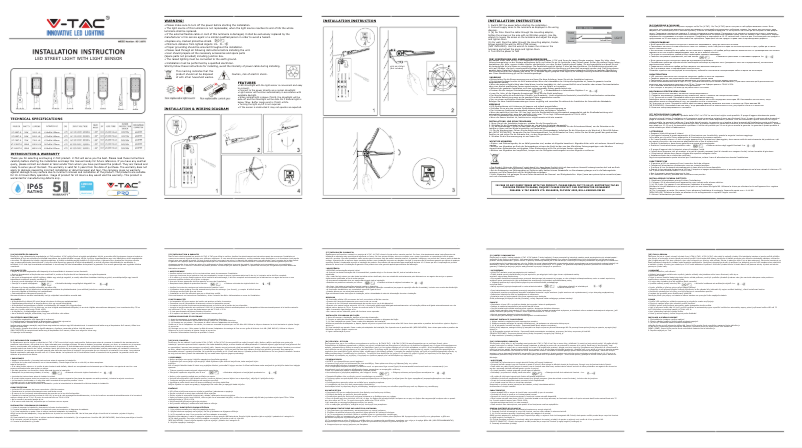 Page n°1 - Manuel utilisateur V-TAC VT-39ST-S