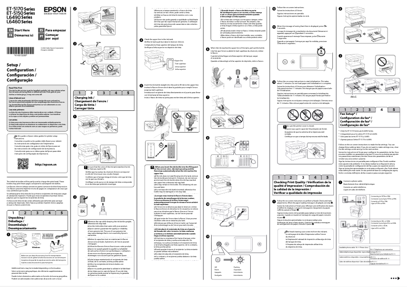 Page n°1 - Guide d'installation Epson L6490