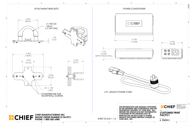 Image de la première page du manuel de l'appareil Flat Panel Power Filter Kit