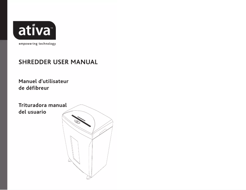 Page n°1 - Manuel utilisateur Ativa DX180D