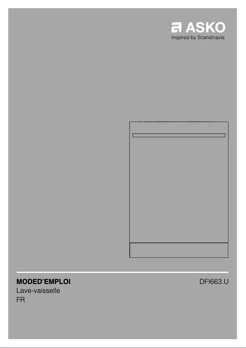 Page 1 de la notice Manuel utilisateur Asko DFI663.U