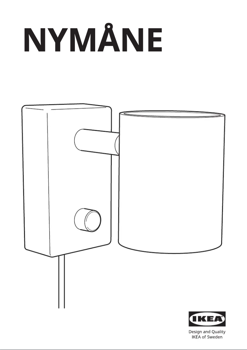 Page 1 de la notice Manuel utilisateur Ikea NYMÅNE 504.152.24