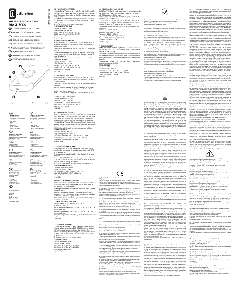 Page 1 de la notice Manuel utilisateur Cellular Line MAG 5000