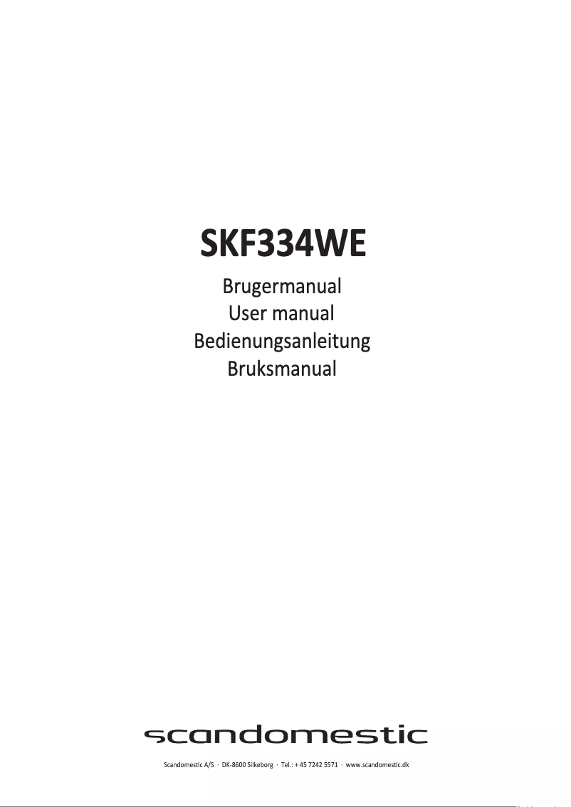 Page n°1 - Manuel utilisateur Scandomestic SKF334WE