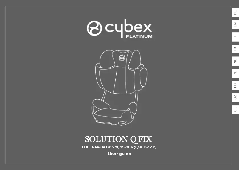 Page 1 de la notice Manuel utilisateur Cybex Solution Q2-Fix