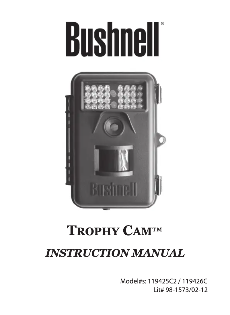 Page 1 de la notice Manuel utilisateur Bushnell Trophy Cam 119426C
