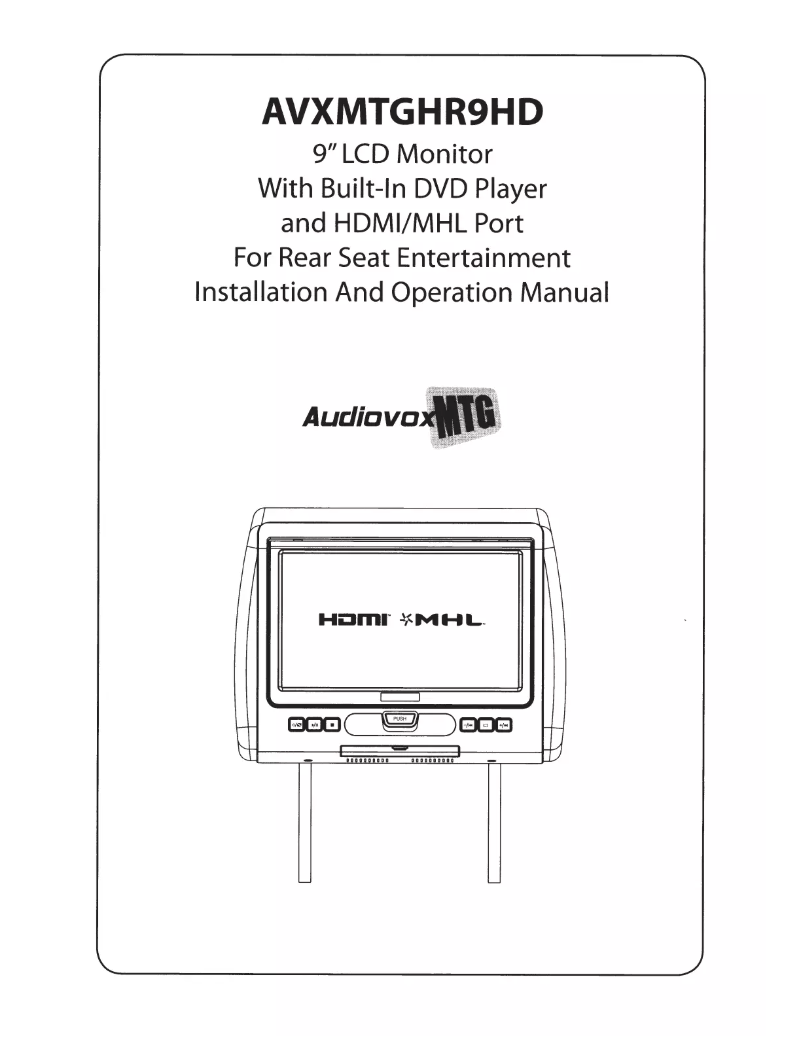 Image de la première page du manuel de l'appareil AVXMTGHR9HD