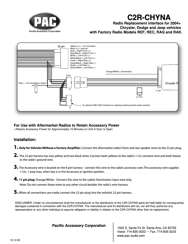Imagen de la primera página del manual del dispositivo C2R-CHYNA