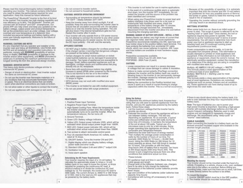 Image de la première page du manuel de l'appareil PD1500