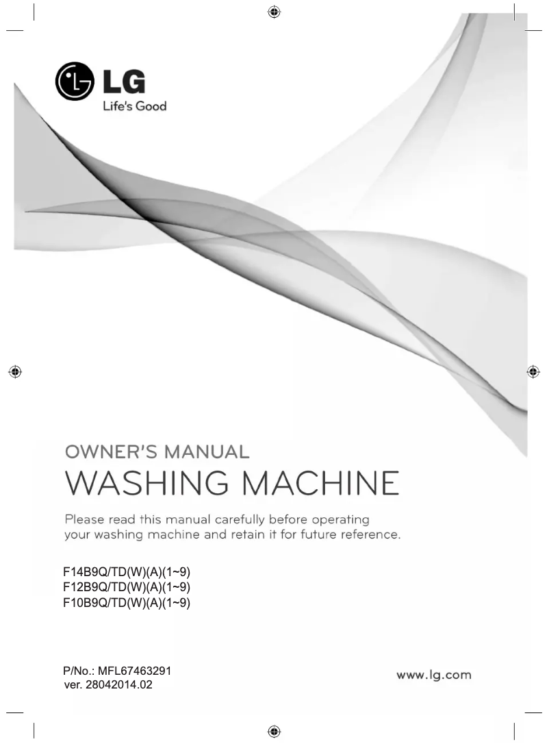 Page 1 de la notice Manuel utilisateur LG F12B9QDA5