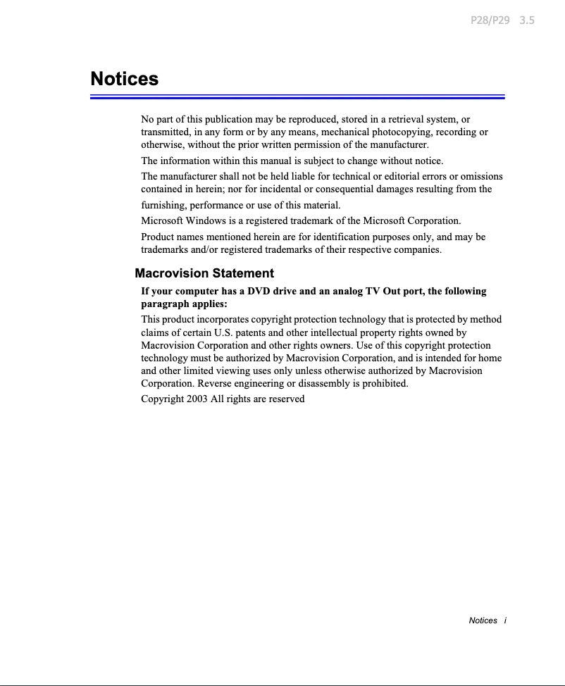 Page 1 de la notice Manuel utilisateur Samsung NP-P29