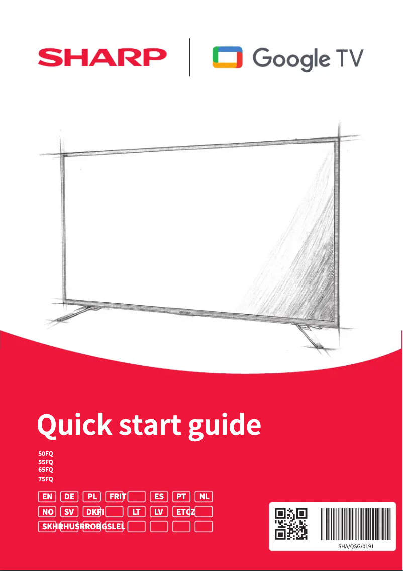 Page n°1 - Guide de démarrage rapide Sharp 65FQ5EG