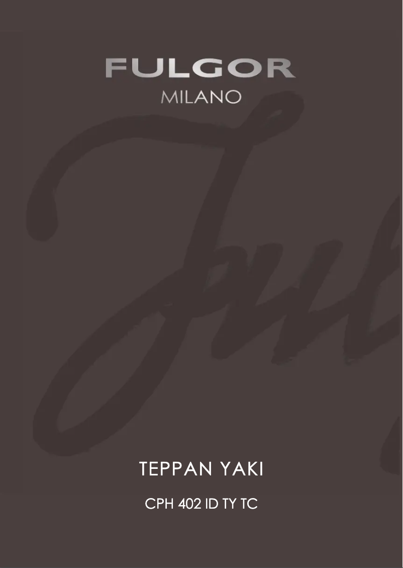 Page 1 de la notice Manuel utilisateur Fulgor Milano CPH 402 ID TY TC X
